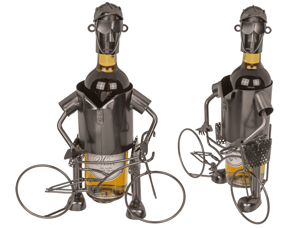 Suport pentru sticlă din metal – Biciclist