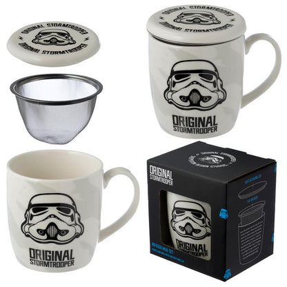 Set Cană cu Infuzor și Capac pentru Ceai & Cafea, Orginial Stormtrooper, produs licențiat Star Wars
