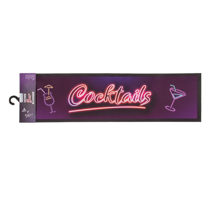 Covoraș de bar decorativ Cocktails, cu efect neon, antiderapant