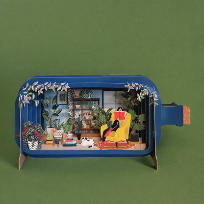 Felicitare 3D Message in a Bottle, Colț de lectură