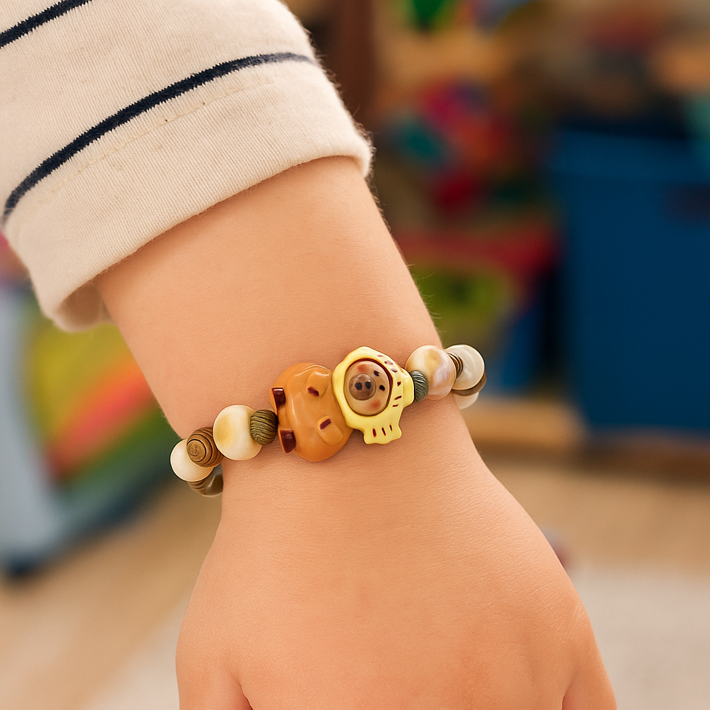 Bratara Capybara pentru copii – Accesoriu simpatic cu capibara in peste