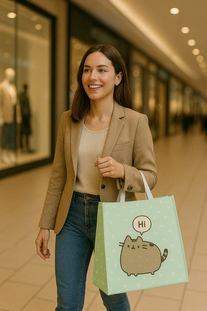 Sacoșă de cumpărături, Shopping Bag, Pusheen the Cat, reutilizabilă