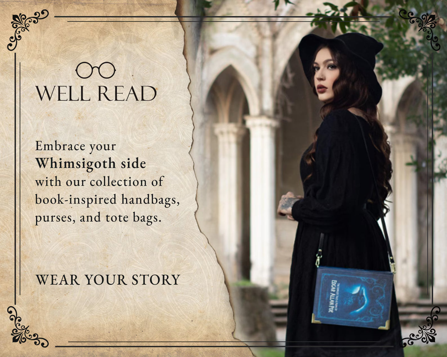 Geantă carte Edgar Allan Poe