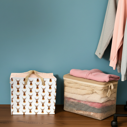 Geantă depozitare haine / rufe, cu fermoar și mânere, Jan Pashley, design cerb