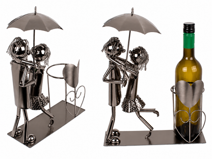 Suport pentru sticlă din metal – Cuplu romantic