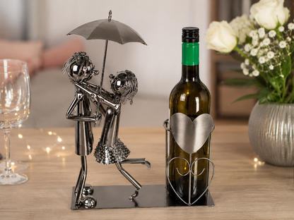 Suport pentru sticlă din metal – Cuplu romantic