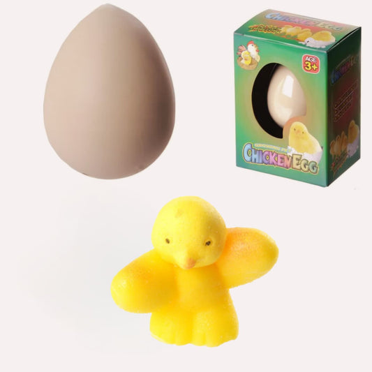 Jucărie interactivă Ou de găină care eclozează în apă, pui de jucărie, "Chicken Hatching Egg"