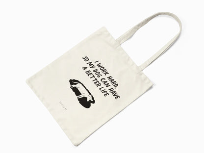 Tote Bag, bumbac premium, ilustrație originală, text Better Life
