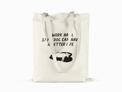 Tote Bag, bumbac premium, ilustrație originală, text Better Life
