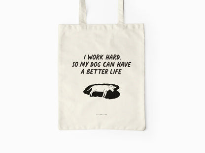 Tote Bag, bumbac premium, ilustrație originală, text Better Life