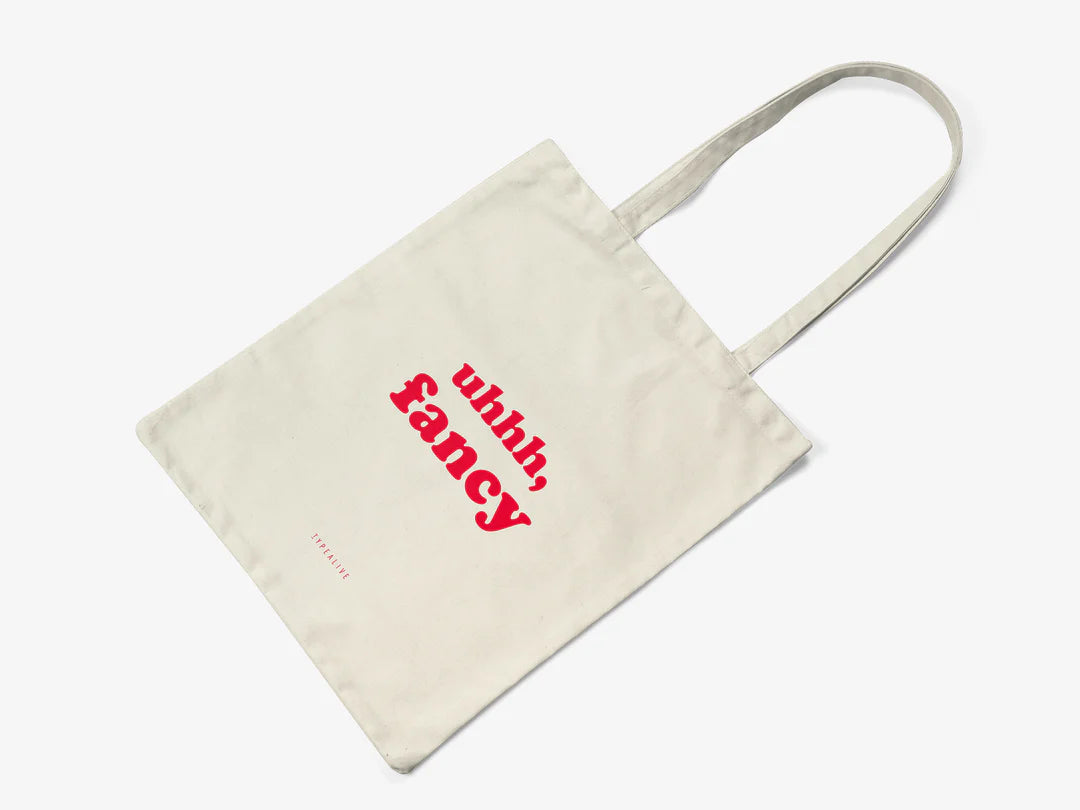 Tote Bag, bumbac premium, ilustrație originală, text Fancy “natural”