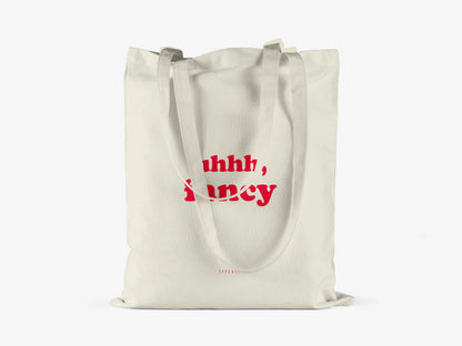 Tote Bag, bumbac premium, ilustrație originală, text Fancy “natural”