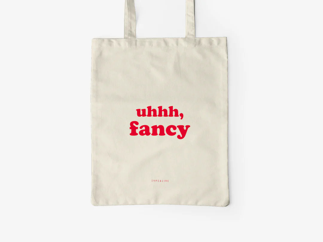 Tote Bag, bumbac premium, ilustrație originală, text Fancy “natural”