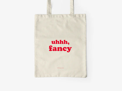 Tote Bag, bumbac premium, ilustrație originală, text Fancy “natural”