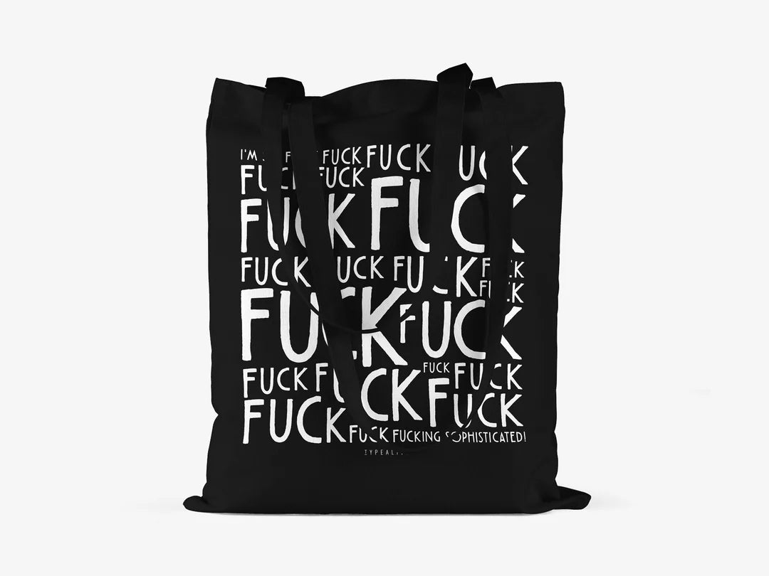 Tote Bag, bumbac premium, ilustrație originală, text Sophisticated
