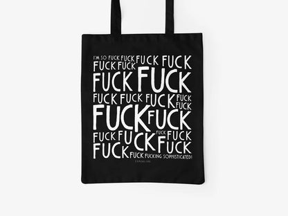 Tote Bag, bumbac premium, ilustrație originală, text Sophisticated
